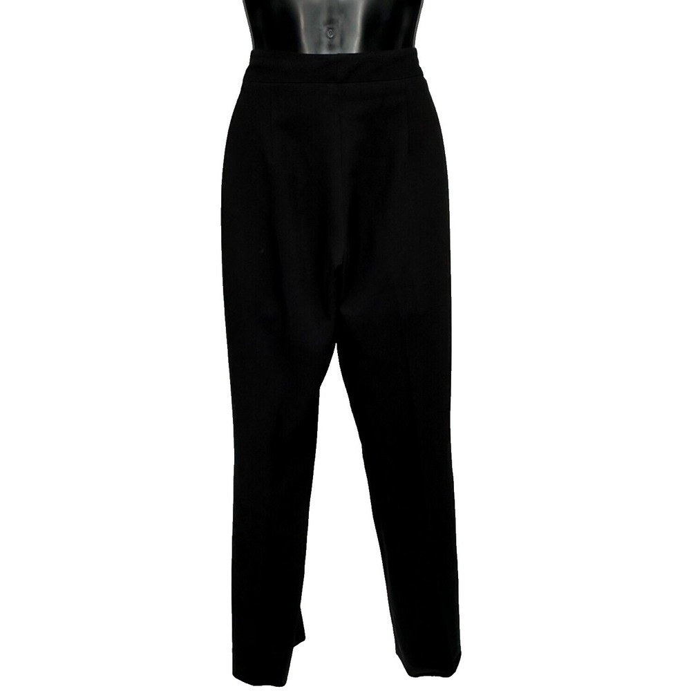 Cache Womens Modern Front Seam Straight Leg Dress Pants Size 4 Black Knit - Picture 5 of 10
